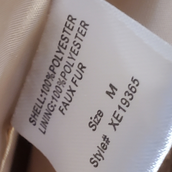 Woven Heart Faux Fur Open Teddy Blazer Jacket M - Picture 7 of 8